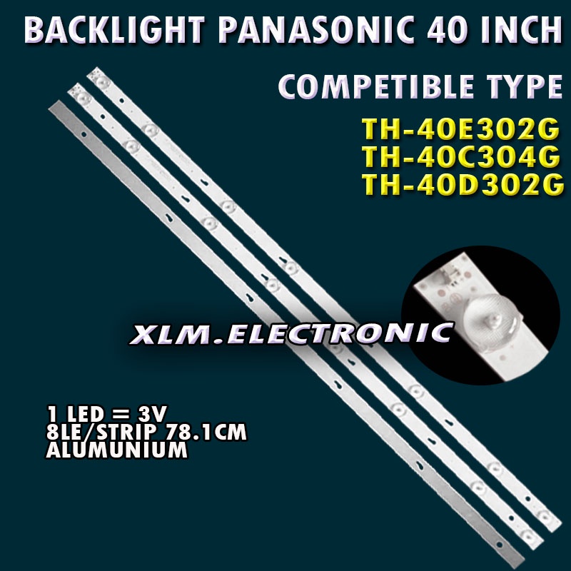LAMPU LED BACKLIGHT PANASONIC PANASONIK TH-40E302G TH-40C304G TH-40D302G - TH 40E302G TH 40C304G TH