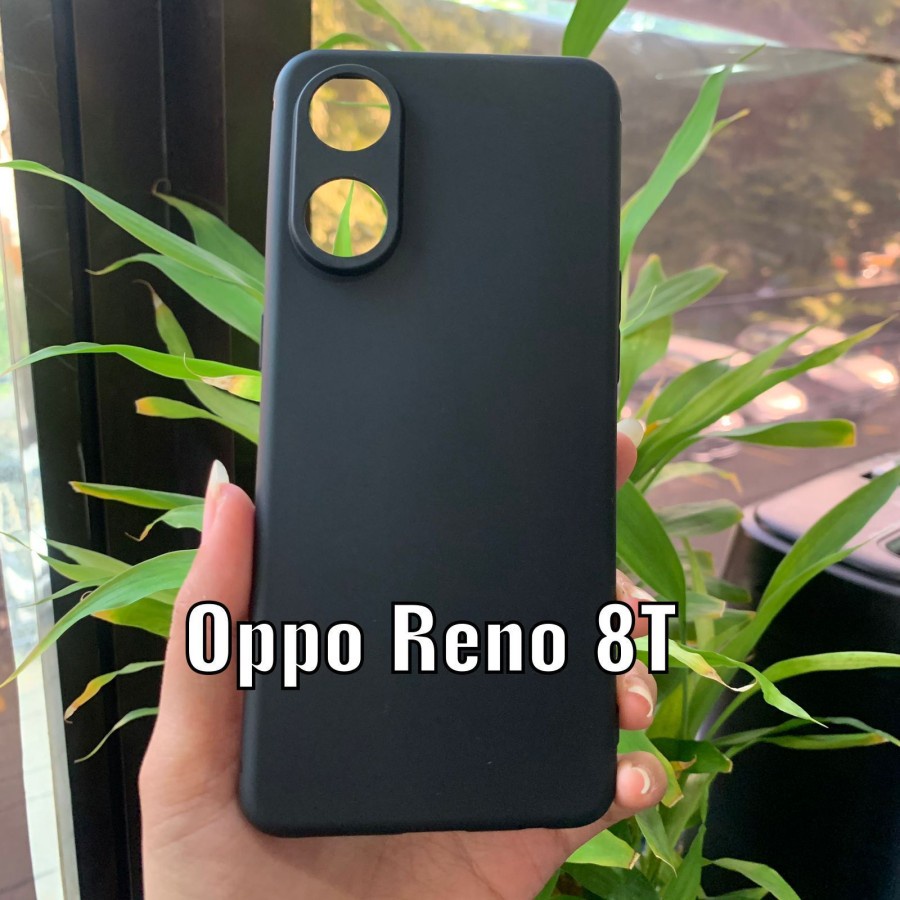 OPPO RENO 8T 4G 8T 5G 8 4G 8 5G 8Z 5G 8 PRO 7 4G 7 5G 7Z 5G CASE BLACK PREMIUM SOFTCASE SILIKON KARET HITAM CASING PROTECT CAMERA COVER PELINDUNG KAMERA  RENO 7 Z 5G