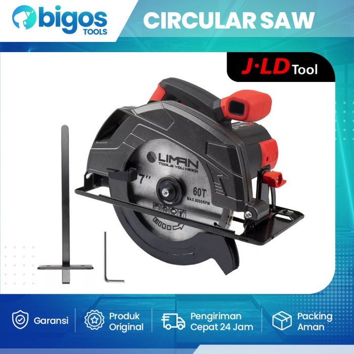 Terlaris Saw Jld 900W Circular Saw Jld1853 - Mesin Potong Kayu 185Mm