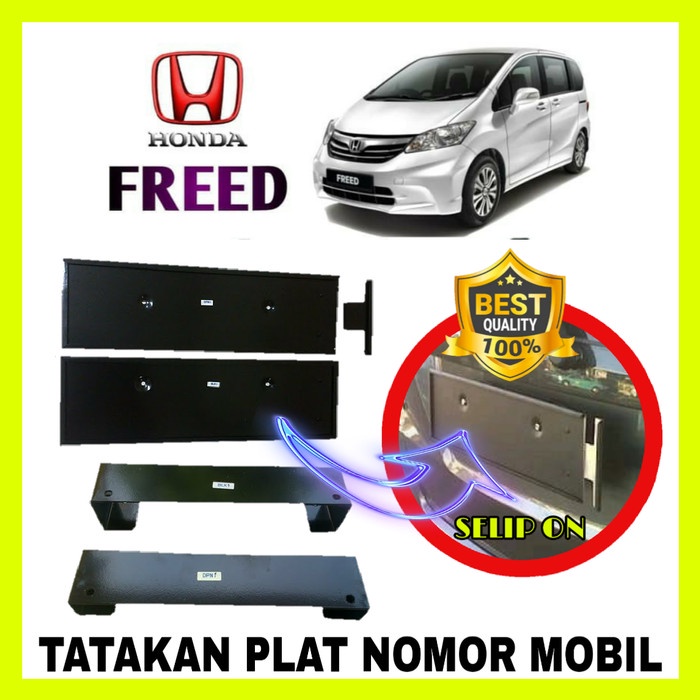 TATAKAN DUDUKAN PLAT NOMOR MOBIL MODEL SELIP HONDA FREED PSD