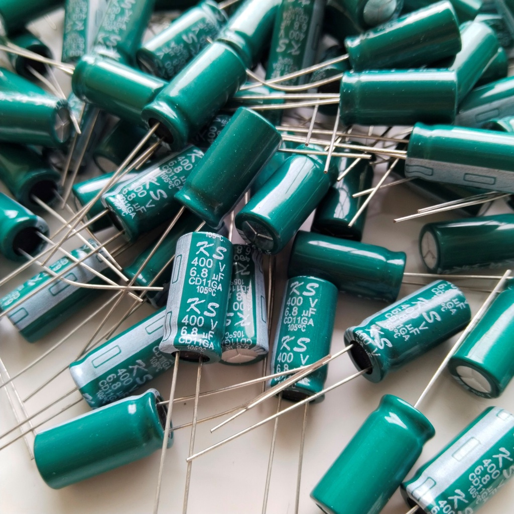 Elko Elco 6,8uf 6.8 uf 400v Kapasitor Untuk PCB Lampu LHE