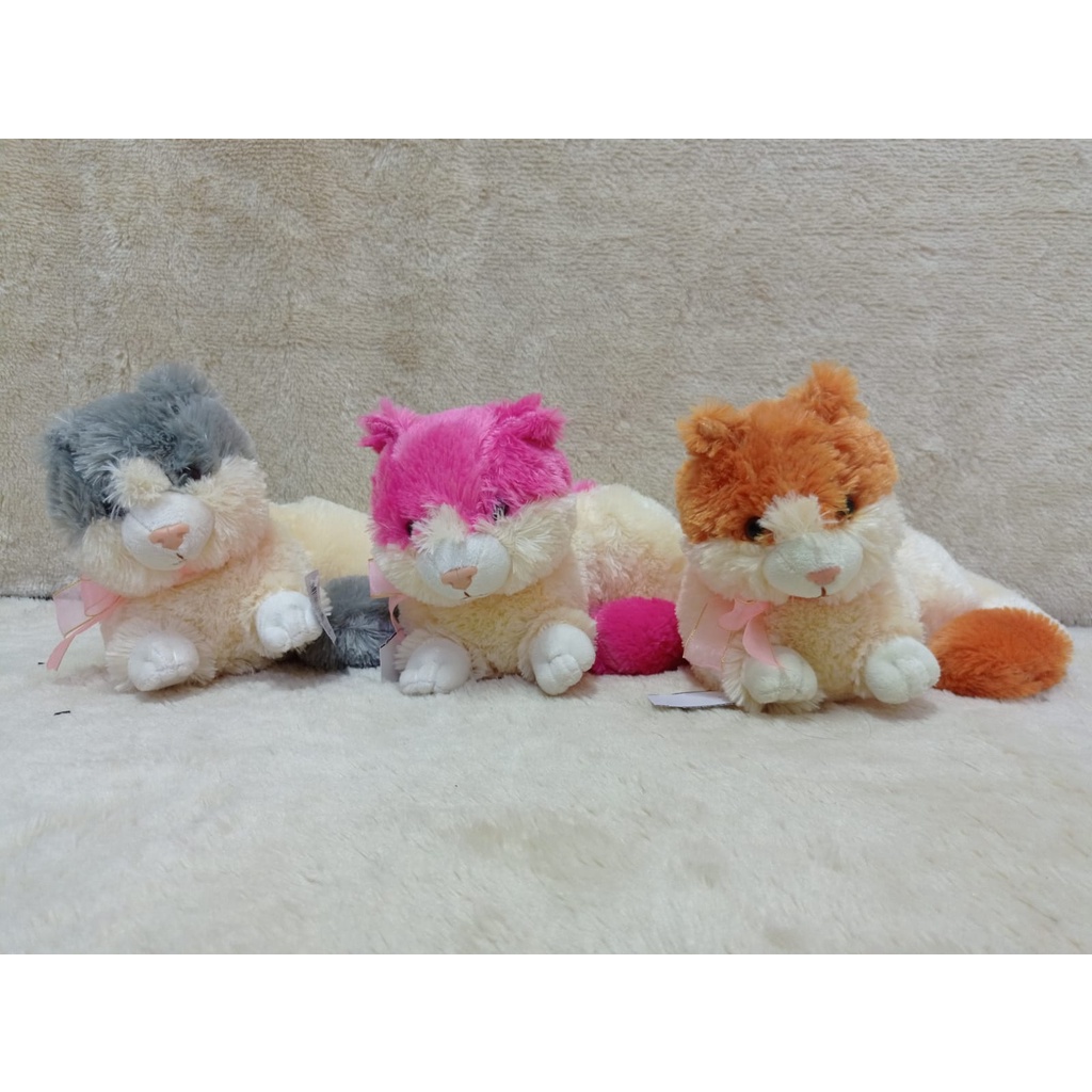 CBT Lying Cat Boneka Kucing Lying Rasfur Pita Samping Gemoi