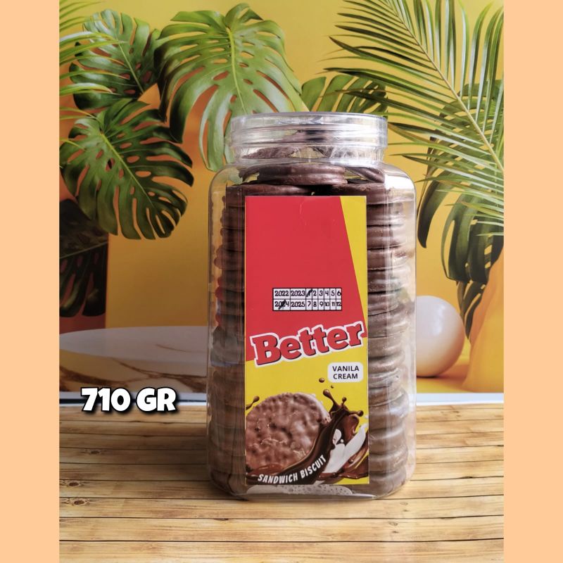 Cemilan / Snack / Lebaran / Viral / Toples Jerapah / Better Sandwich Biskuit / Kue