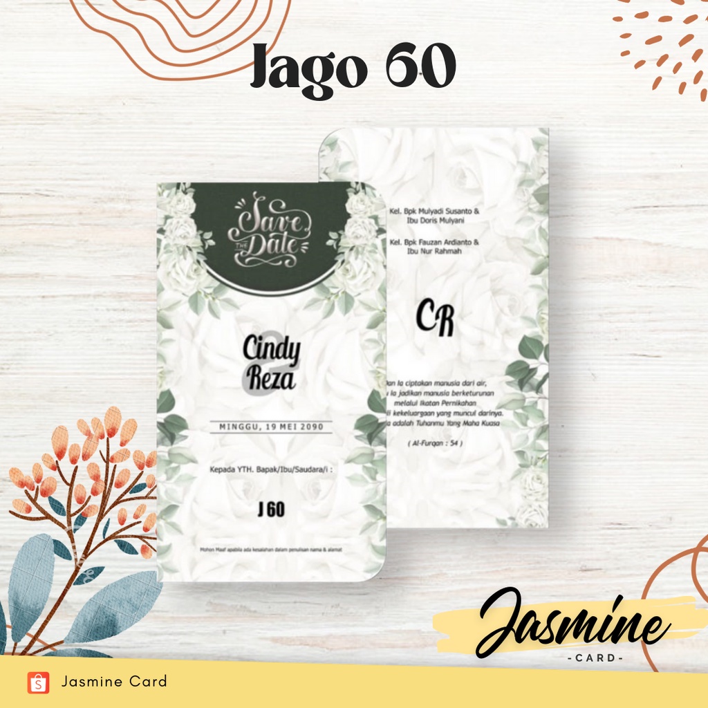 BLANGKO UNDANGAN PERNIKAHAN TERMURAH JAGO 60