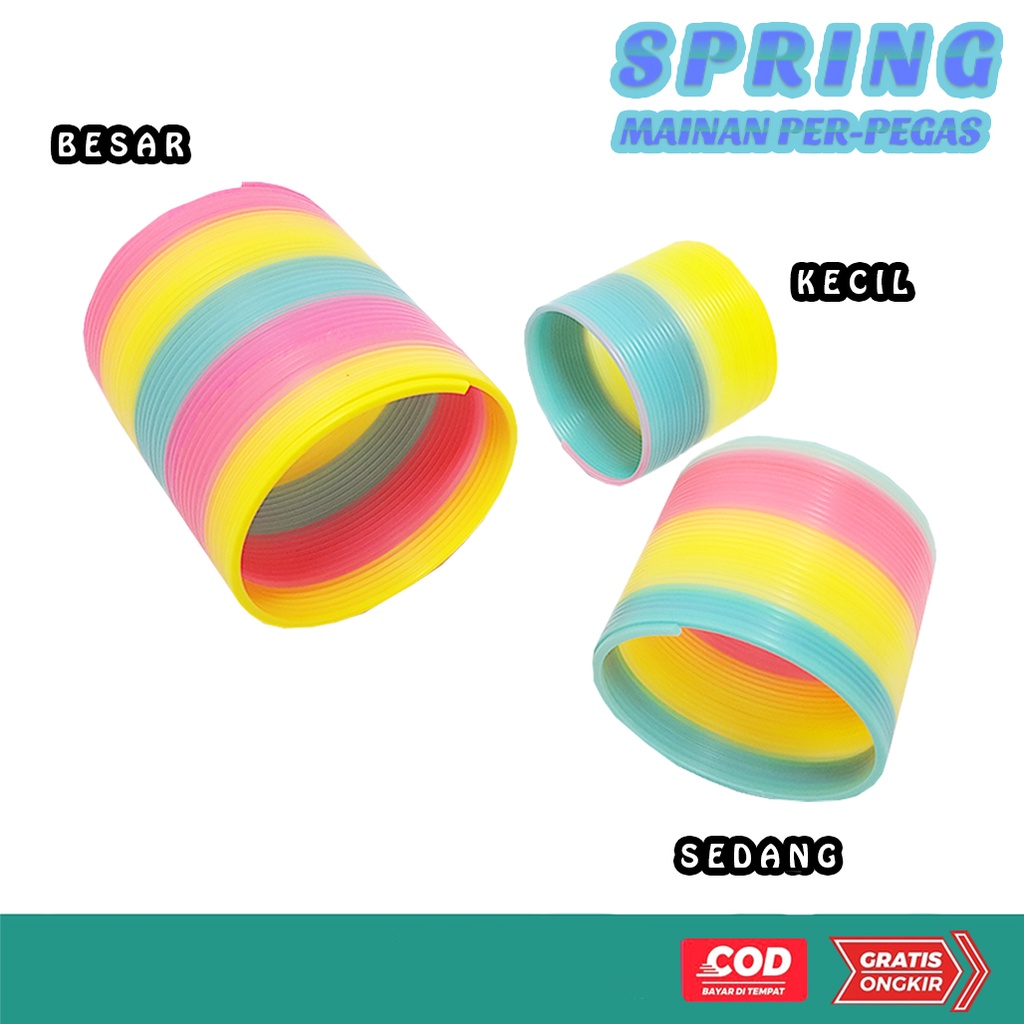 Mainan Per Pegas Rainbow Jumbo / Mainan Anak Rainbow Spring 1028