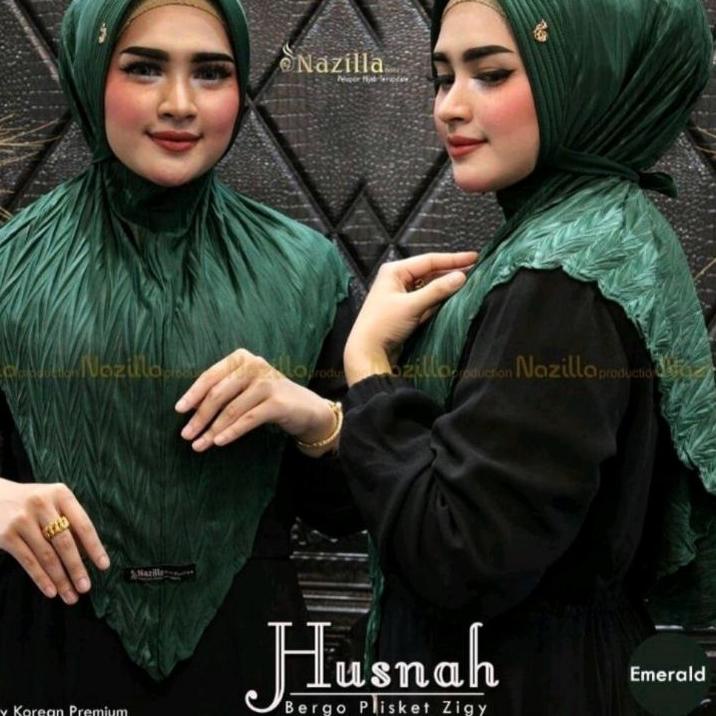 *Diskon* Bergo plisket padi tali kepang / bergo plisket ziggy / Jilbab Bergo plisket padi / hijab in