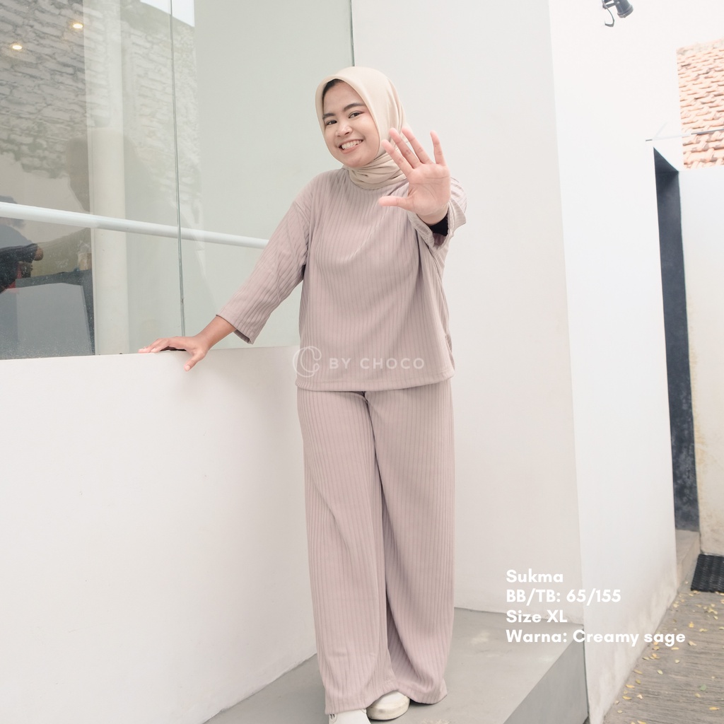 Jennie Pants | Jennie Atasan | Celana &amp; Atasan Oversize Hornet Knit