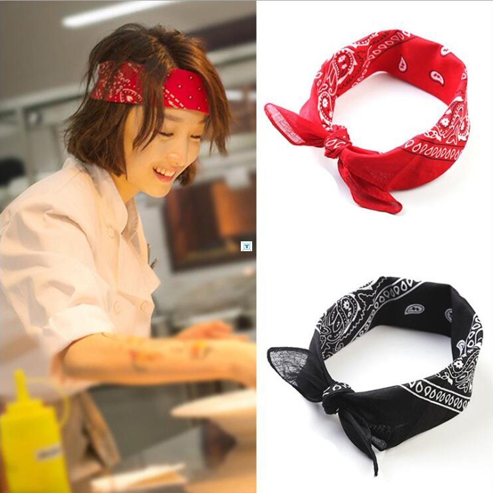 Korea versi Korea dari hip-hop hip-hop kapas 30g jilbab bunga mete Bandana Scarf Slayer / Bando Gelang Motif HipHop Skate Punk Cotton Katalog