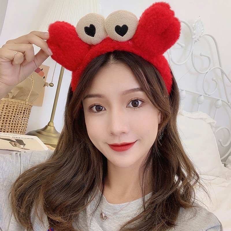 Bando Ikat Kepala Kepiting Kecil Lucu Imut Lucu Jual Ikat Kepala Imut Cuci Muka Ikat Rambut Jepit Rambut Korea Hiasan Kepala Ikat Kepala Imut Lobak  Wanita Bandana