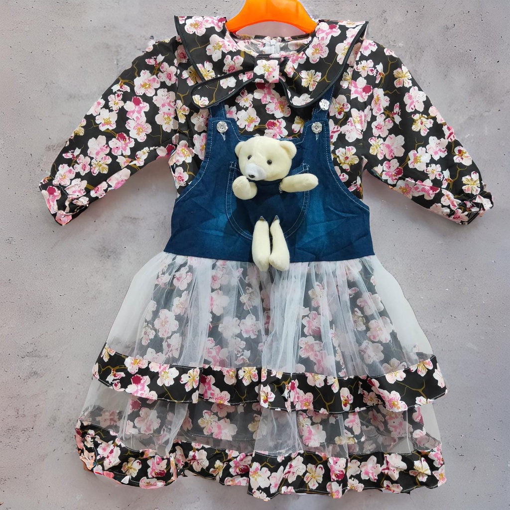 Pakaian Anak Perempuan Dress Kombinasi Oval 5-7 tahun