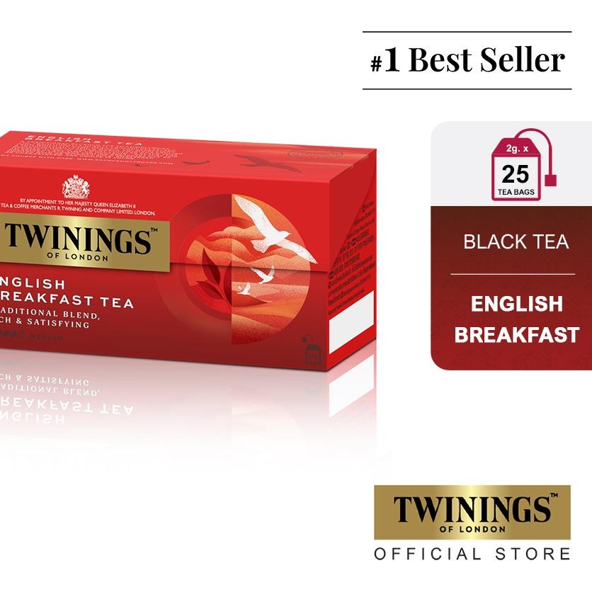 

☺ Twinings Teh Hitam Celup English Breakfast Tea 25x2gr ✮