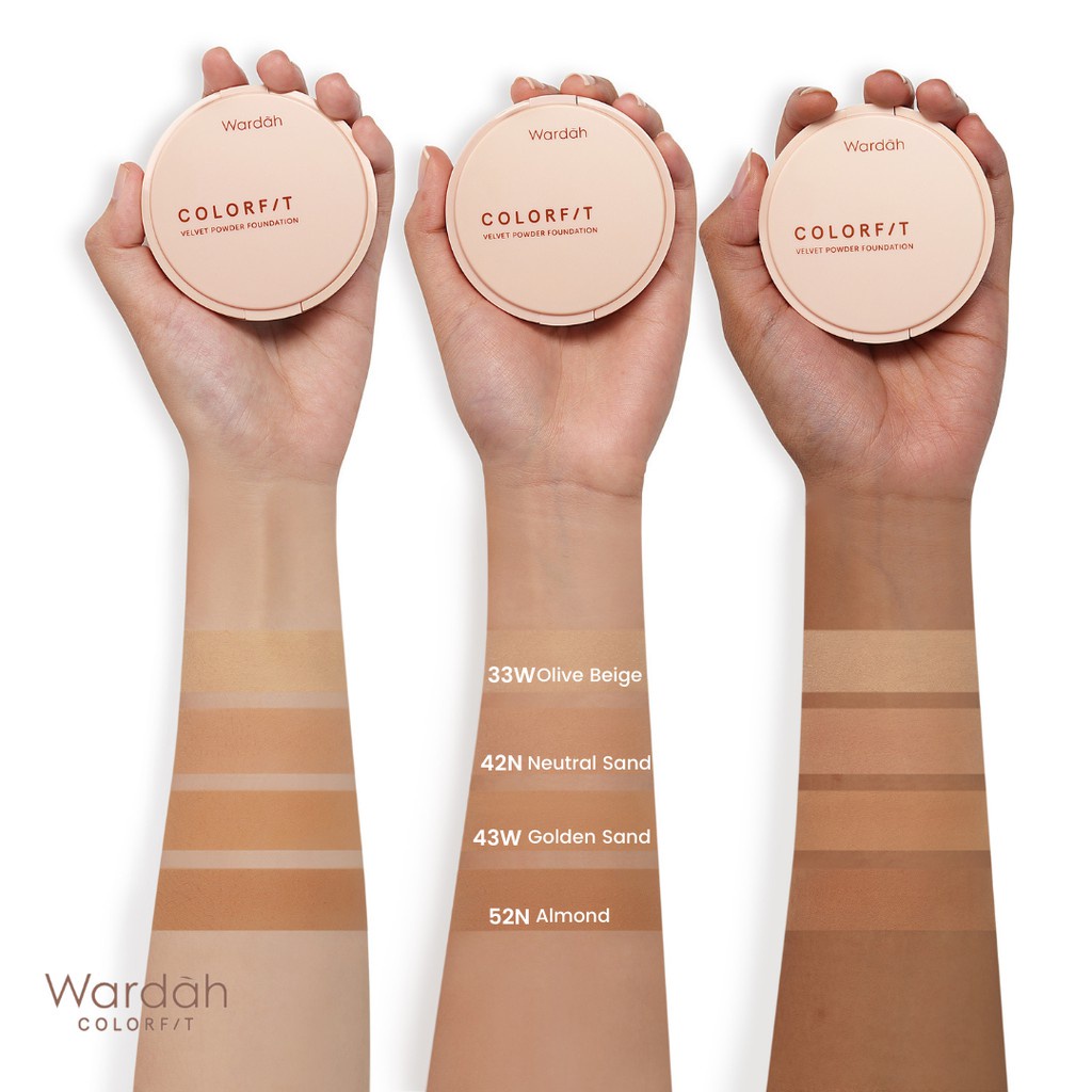 QEILA - Wardah Colorfit Velvet Powder Foundation Refill All Series | Ready Stock All Product