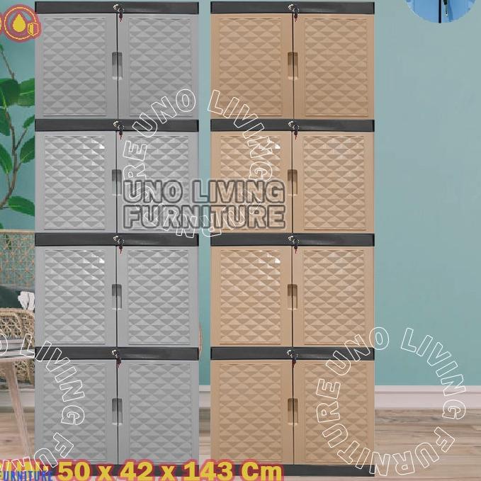 ❅ FULL KUNCI LEMARI PAKAIAN PLASTIK FULL KUNCI 4 SUSUN LEMARI TABITHA PENGUNCIAN TABITHA 4 SUSUN ☏