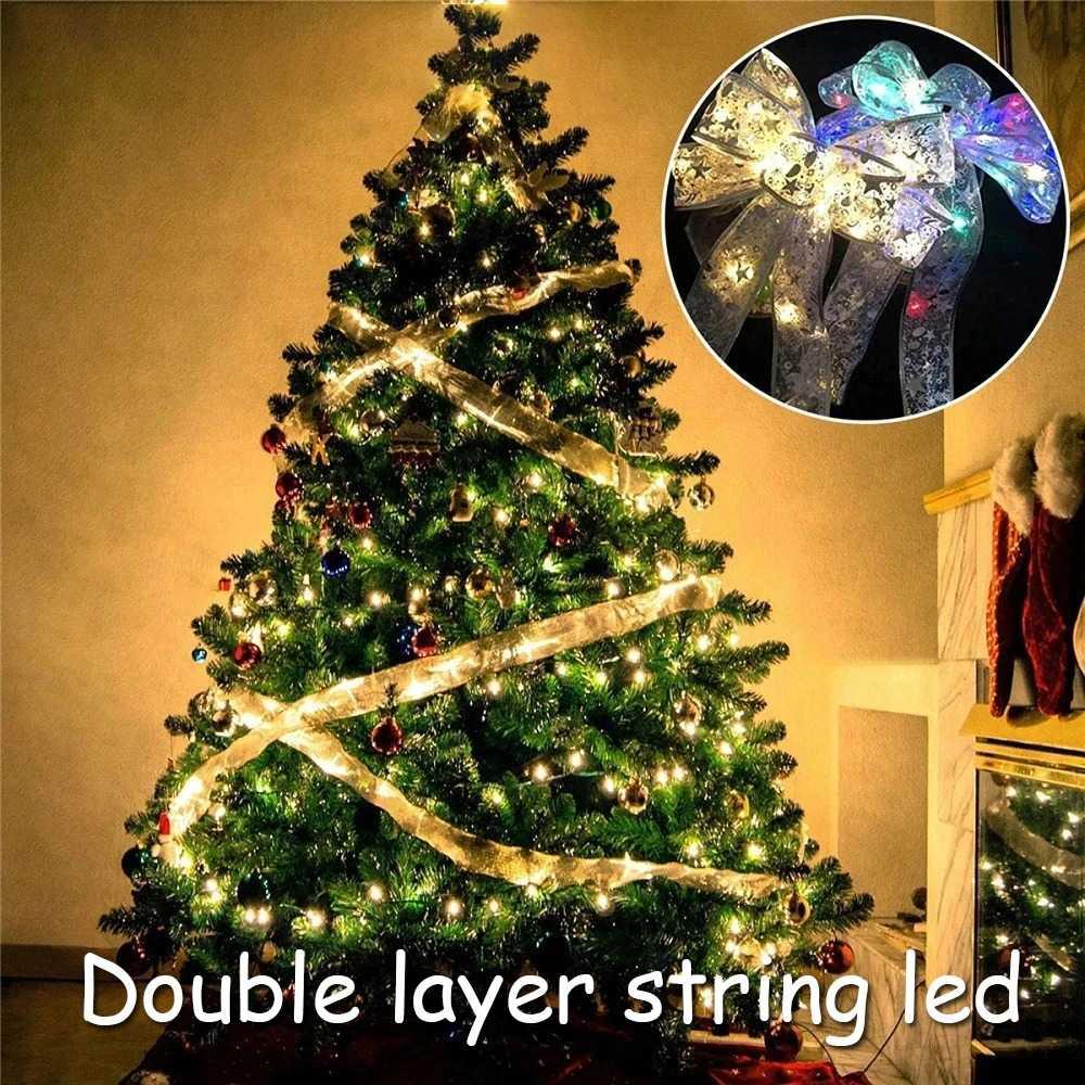 Lampu Hias String Lights Model Pita Natal Warm White 50 LED - AA561 - Golden