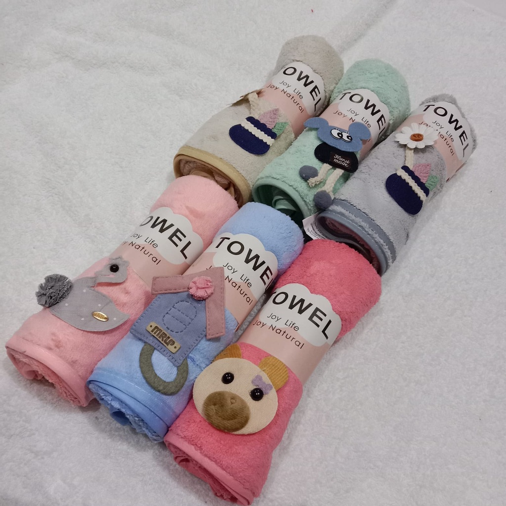 Handuk Muka Microfiber 35x75 motif boneka tempel Handuk Mandi Handuk Anak Import