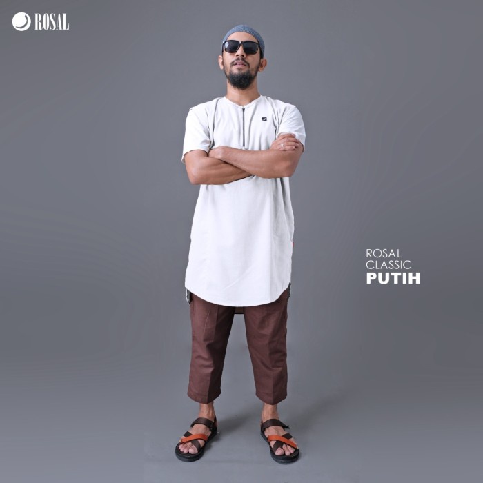 Rompi Sholat ROSAL ROMPI SHOLAT CLASSIC ORIGINAL PREMIUM MURAH KEREN TERBARU - Putih, M(O7T4) baju m