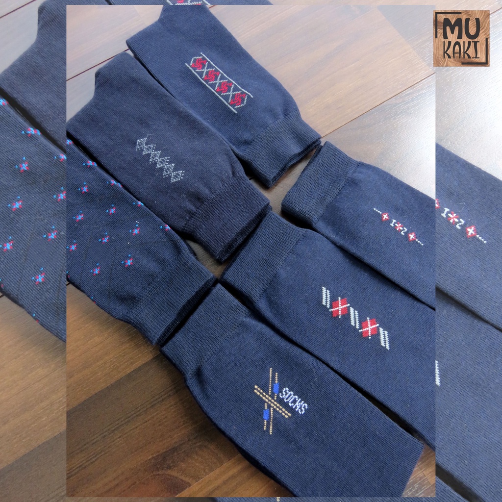 Mukaki Kaos Kaki Pria Dewasa Murah / mansock motif premium Kaos Kaki Kantor Formal MIX 12 Pasang