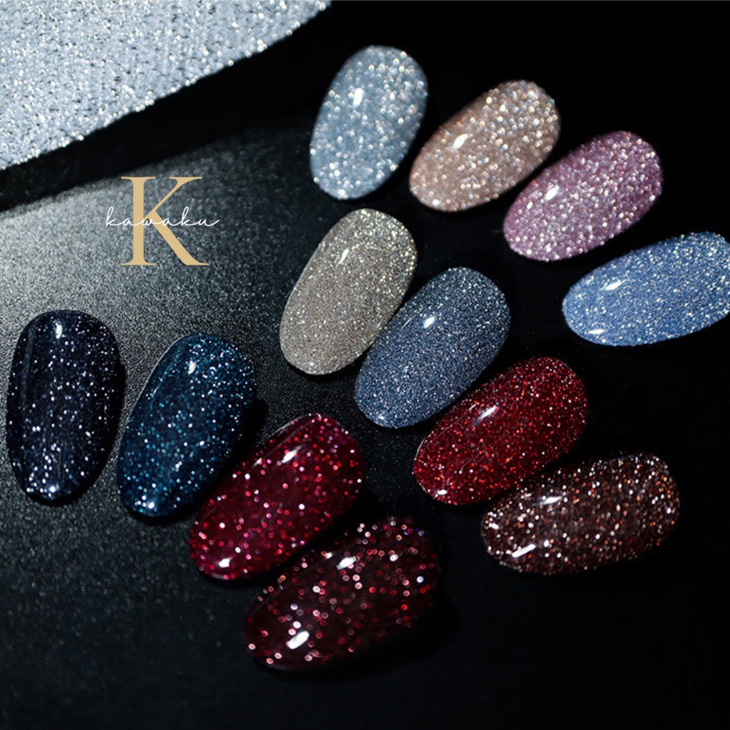 Annies Kutek Gel 10ml Glitter Diamond Flash Nail Gel UV/ Kutek Gel Flash Night Glitter UV LED