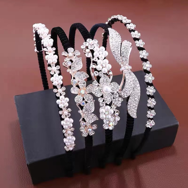 Bando Korea / Bando mutiara/Bando Pesta Wanita / Bando Kristal Manik Berlian Lola