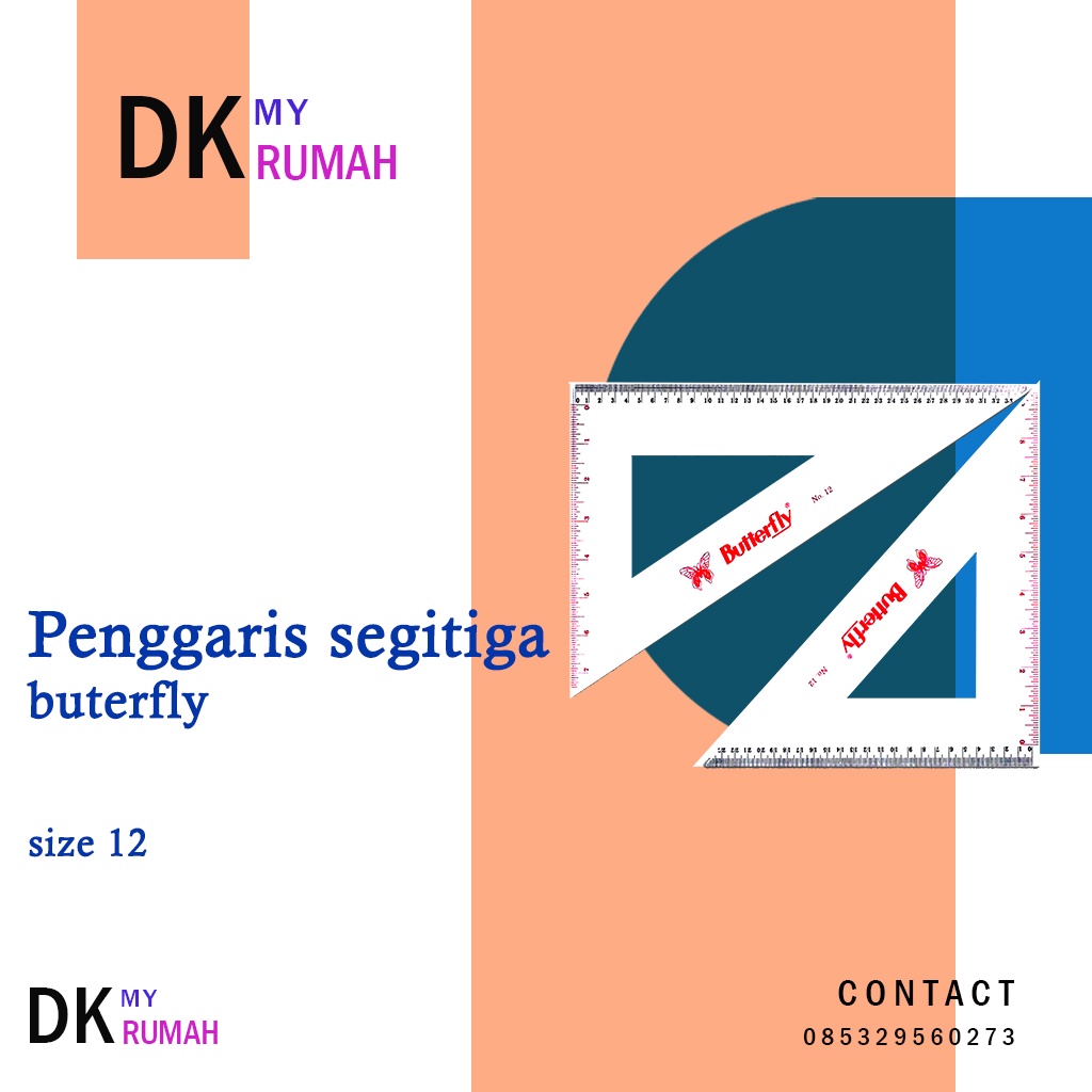 

penggaris segitiga butterfly no 12