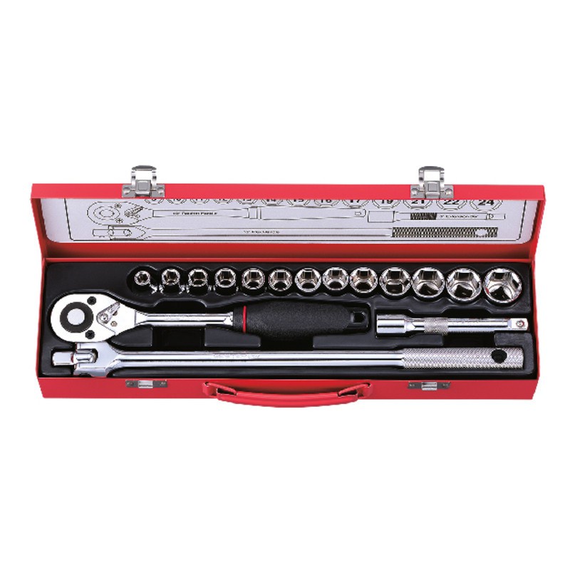 GESTAR/CROSSMAN-Set Kunci Shock 1/2" Drive Socket Set 16pc (Metric 12pt) 287-008