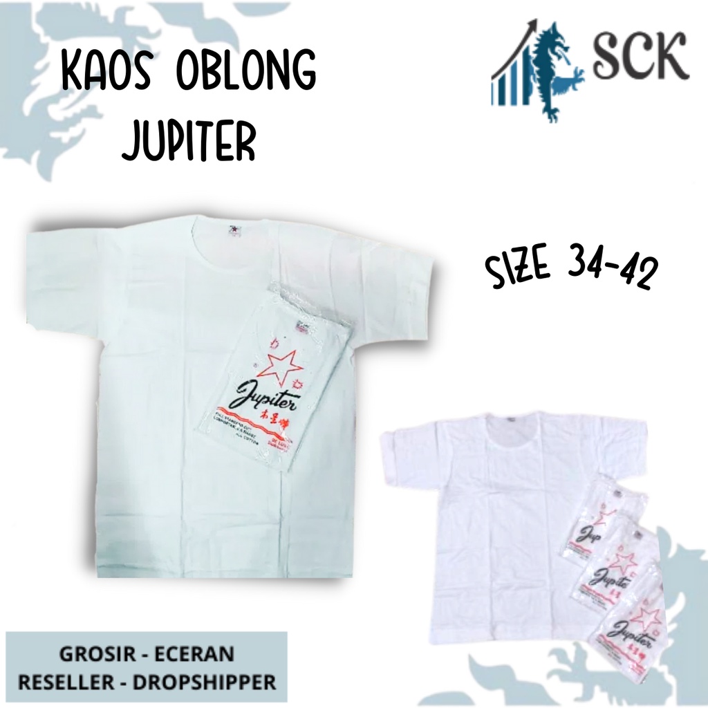 [ISI 1] Kaos Oblong JUPITER 32-42 Pria Katun / Kaos Blong JUPITER Katun Original  / Kaos Polos JUPITER - sckmenwear GROSIR