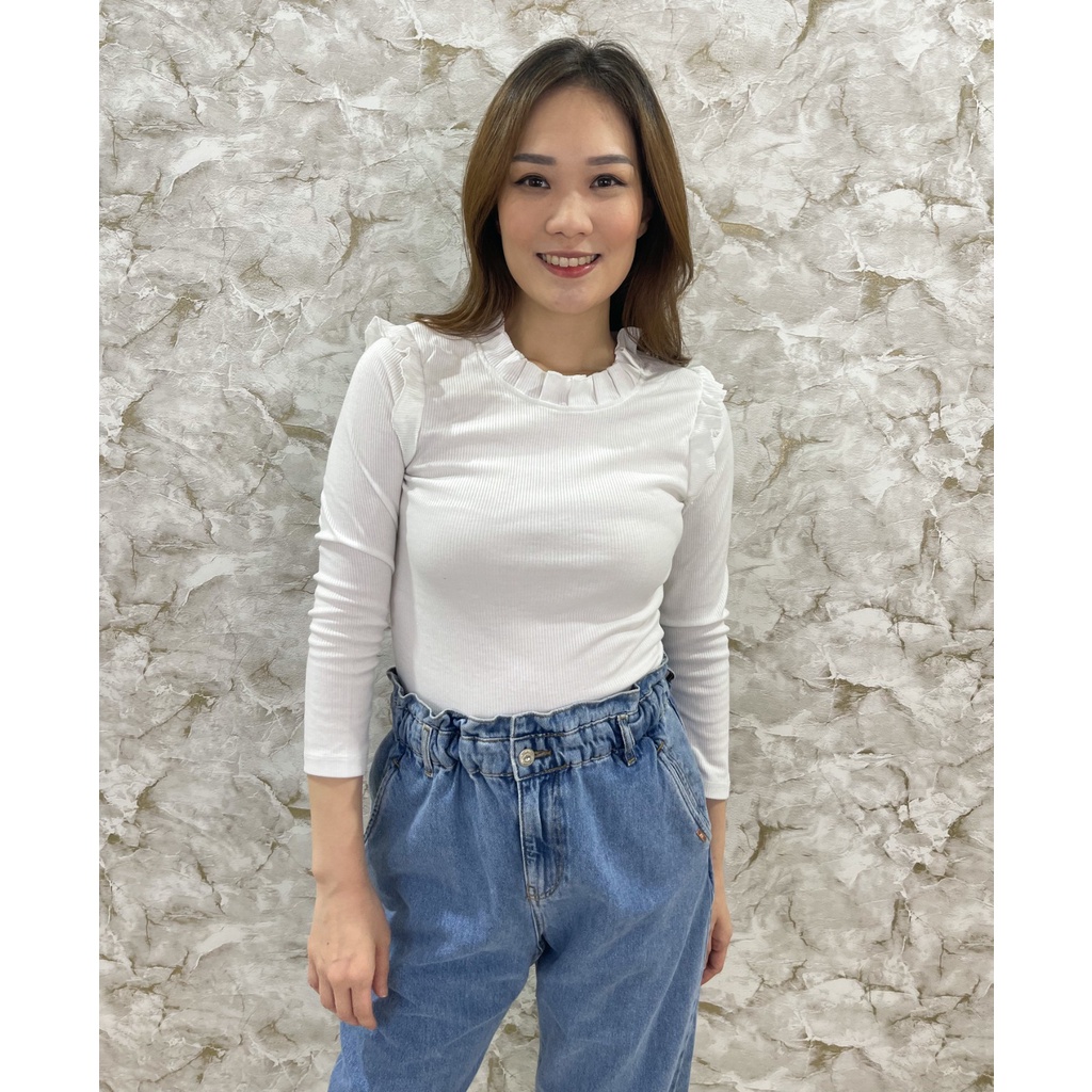 MODAVIE - TALITHA CROPTOP Longsleeve Croptop Rib Baju Lengan Panjang Wanita