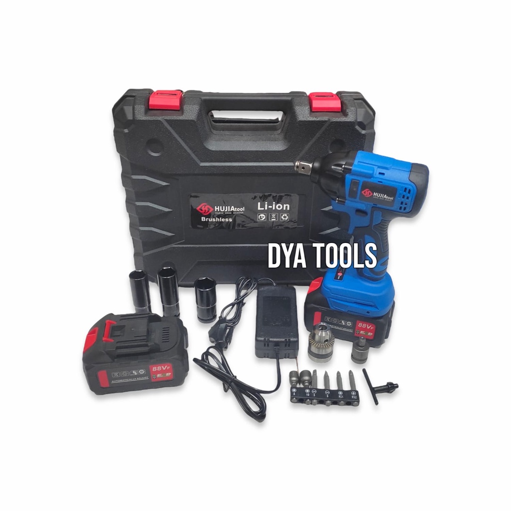 HUJIA PRO-2221 88Vf 300Nm CORDLESS IMPACT WRENCH DRIVER SOCK BRUSHLESS