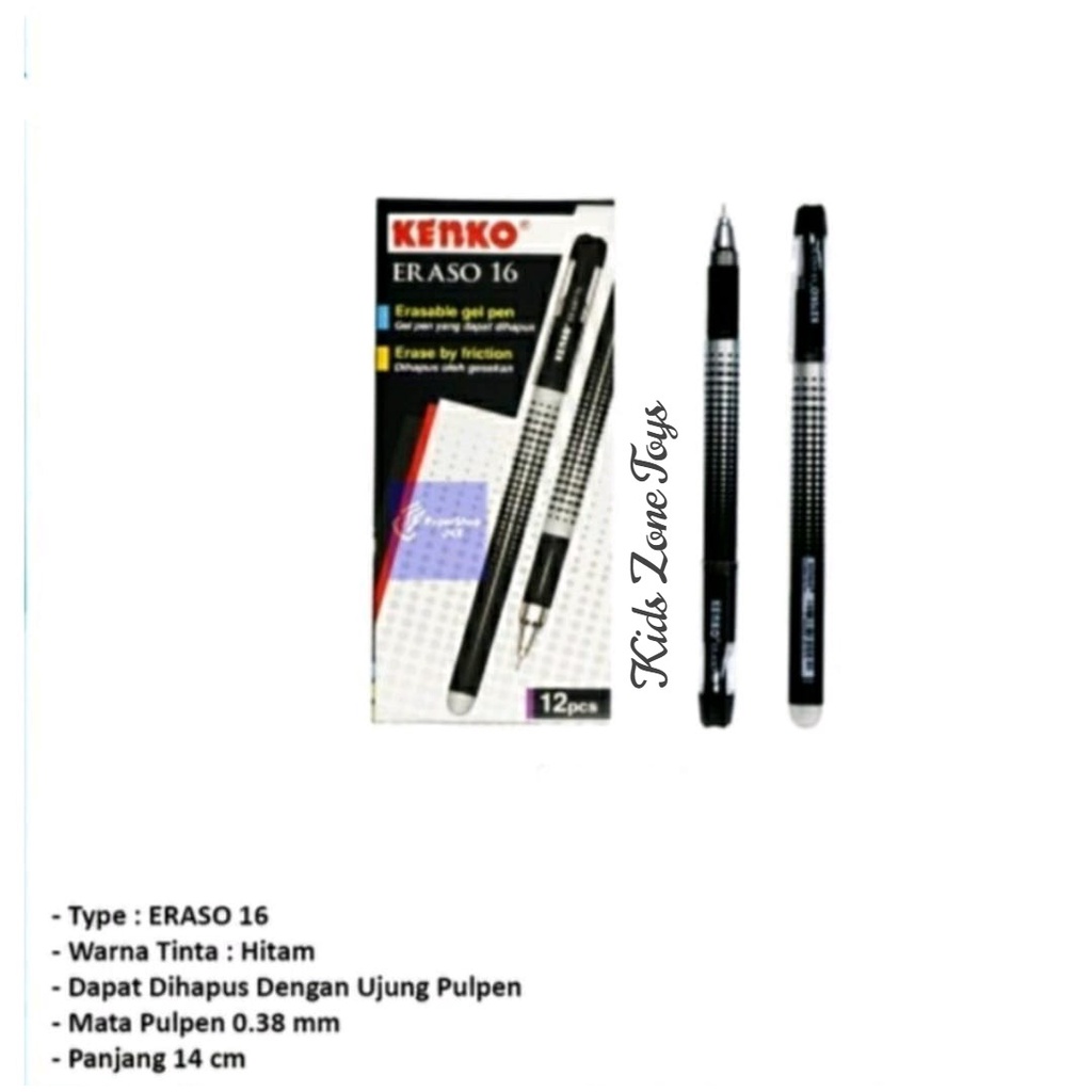 

Kenko Pulpen Bisa Di Hapus / Erasab;e Gel Pen Eraso 16 Kenko 12Pcs