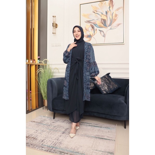 SET KAFTAN IKAT PLISKET/KAFTAN LEBARAN/KAFTAN TERBARU/KAFTAN KONDANGAN