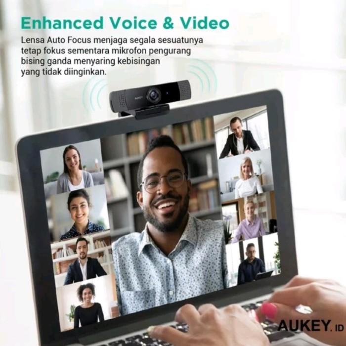 Aukey Webcam PC-LM1E Overview Full HD Video 1080p New Murah - 500884