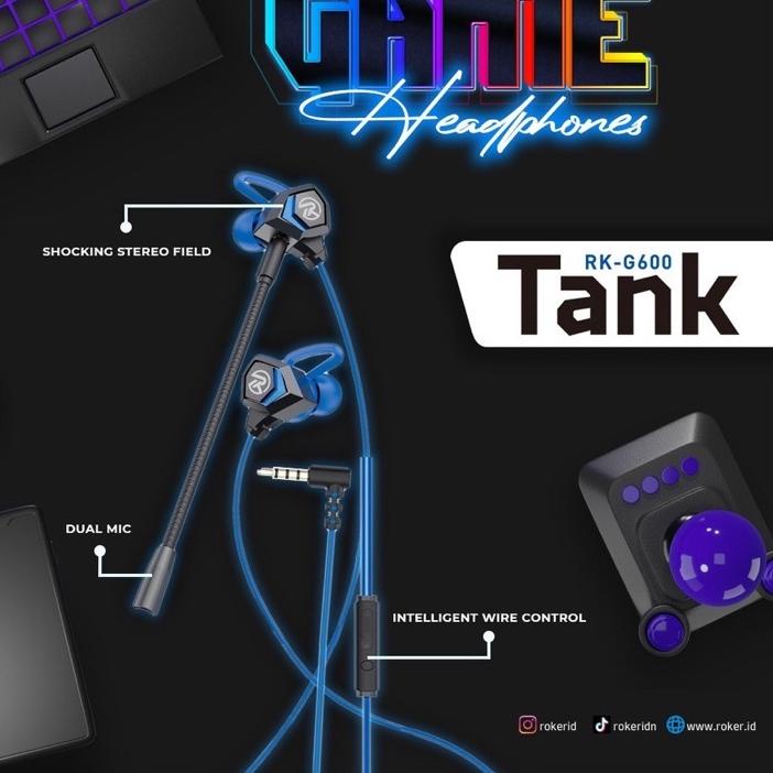 ™ Headset Roker Gaming RK-G600 / Earphone Gaming Roker TANK / HF ROKER GAMING RK G600 ✧