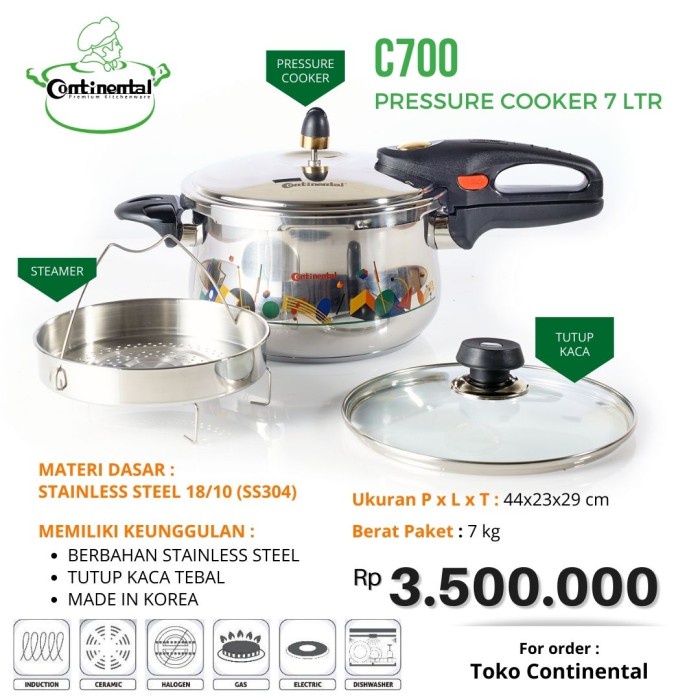 Prestoku Panci Presto 7Ltr Continental C700