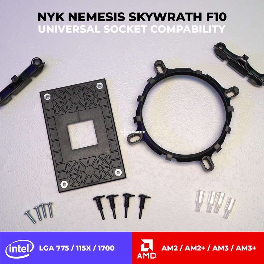 Fan Processor 12cm 4 pipa Dual Fan RGB NYK Nemesis SKYWRATH F10