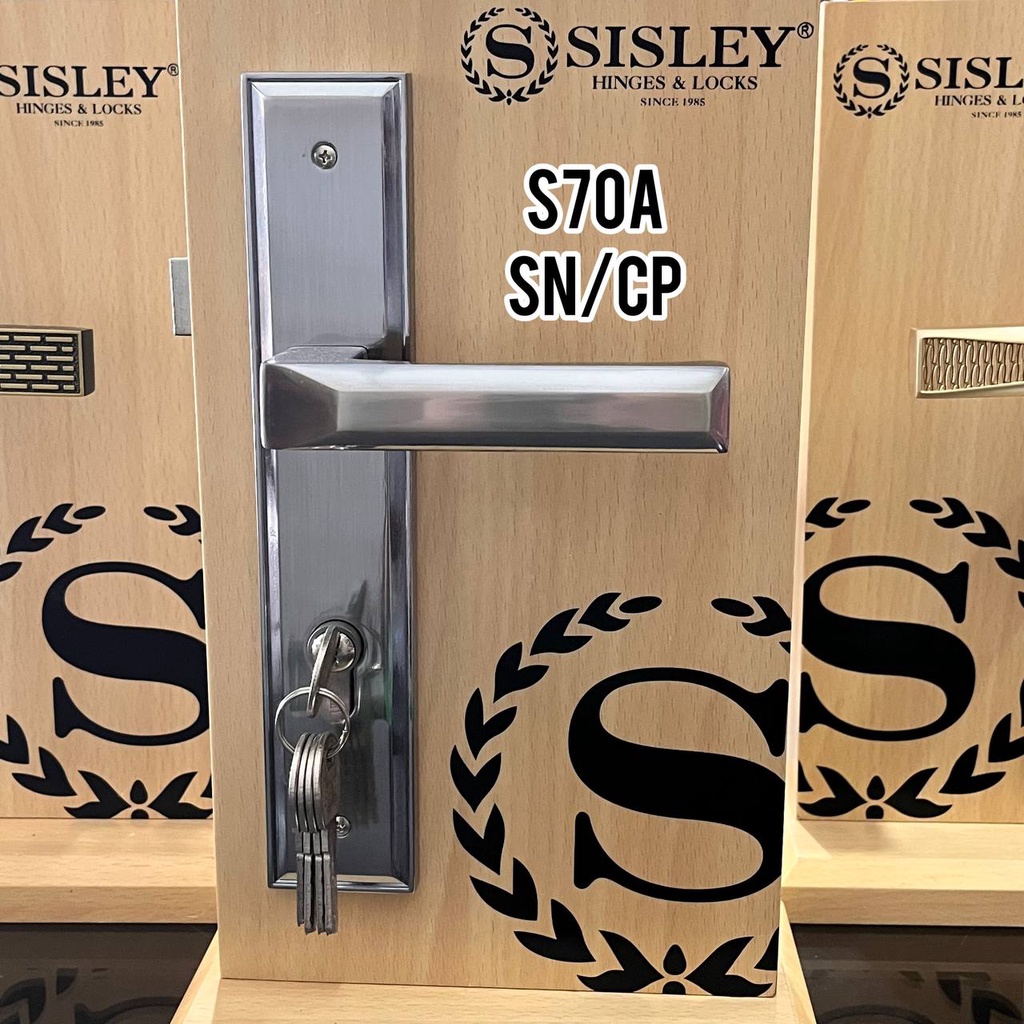 PREMIUM KUNCI PINTU BESI BESAR SISLEY NIKEL / SILVER S70A - DOOR LOCK