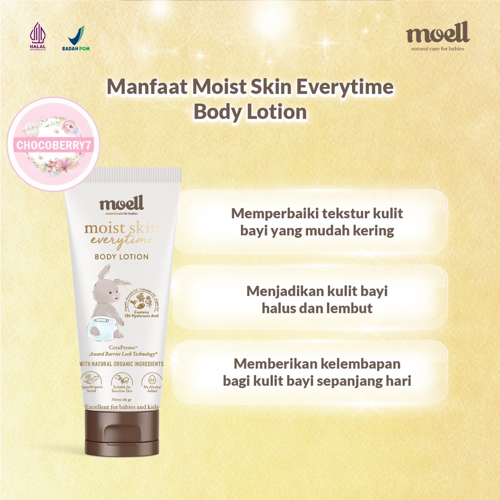 Moell Moist Skin Everytime Body Lotion 185 ml Body Lotion baby