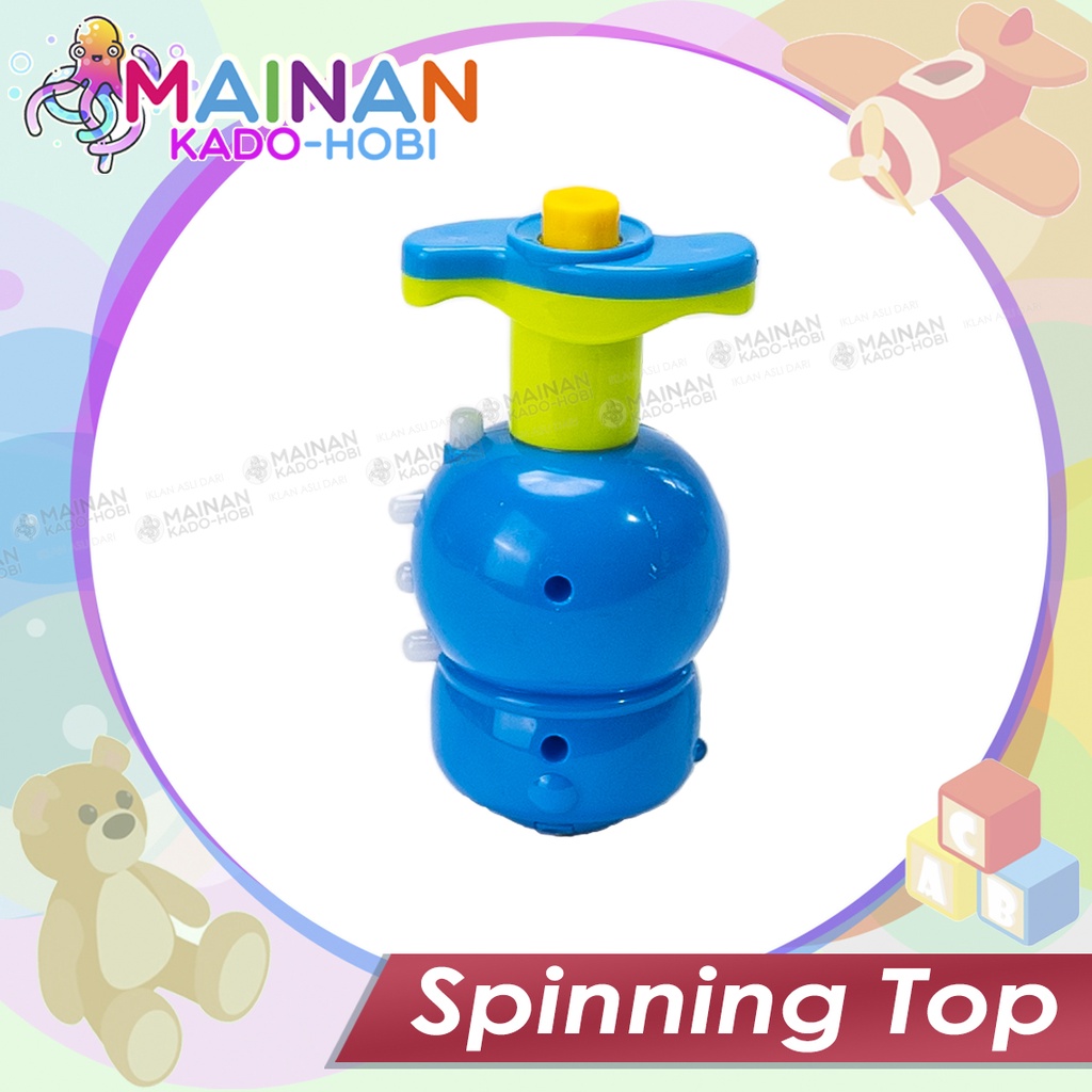 MAINAN ANAK EDUKASI SPINNING TOP PUTAR GANGSING LED DORAEMON