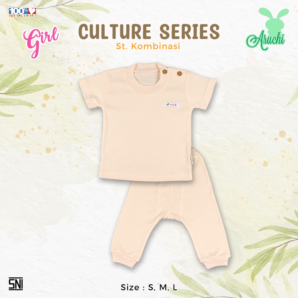 Aruchi Setelan Oblong Pendek Celana Panjang Kombinasi Culture series Girl