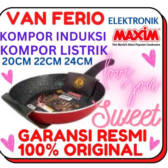 Maxim IH Gourmet Wajan Frypan Kompor Induksi Kompor Listrik 20 22 24cm
