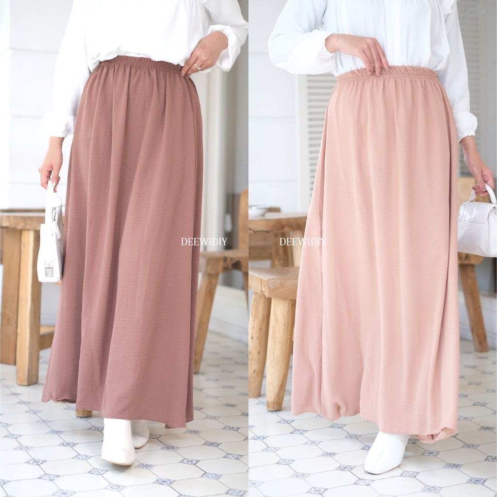 ROK PANJANG CRINCKLE PREMIUM / ROK CRINCKLE JUMBO / ROK KERJA WANITA / ROK PAYUNG / RAFFA SKIRT DEEWIDIY