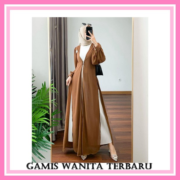 Gamis Brukat Terbaru Baju Wanita Jumbo Abaya Kebaya Dress Muslim Camila Kamila Naila Syari Remaja Ke