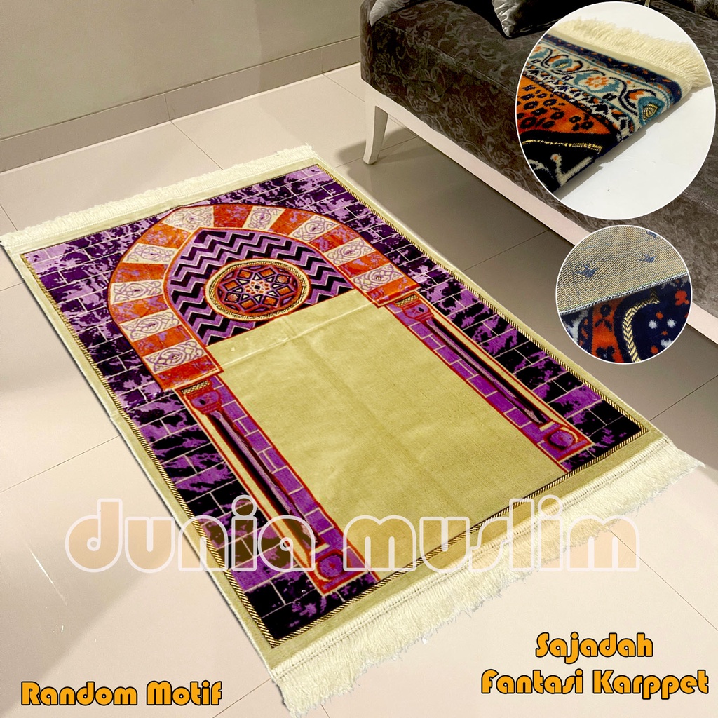 Sajadah Turki Super Premium Ukuran Dewasa Bahan Tebal Motif Fantasi Karpet - Dunia Muslim