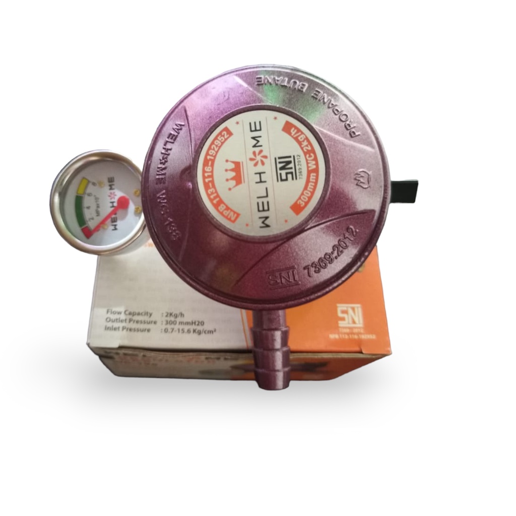 Kepala Gas Welhome WG-118 / WG - 138 Regulator Gas SNI