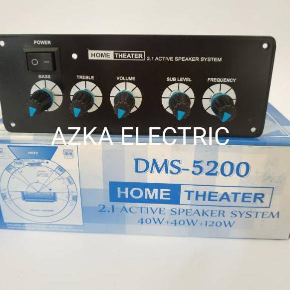 ♗ Kit Power Amplifier Speaker Aktif 2.1 Channel DMS 5200 ۞