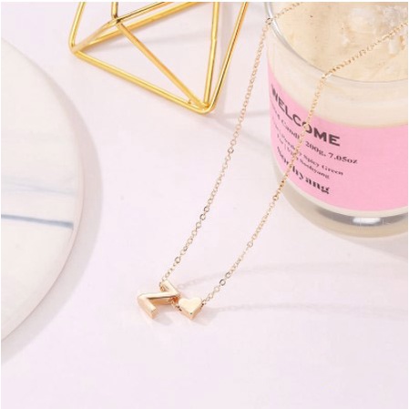 Kalung Titanium Wanita 26 Letters Chain Necklace Fashion Fashion Accessories Gift Untuk Wanita