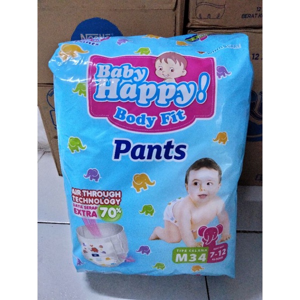 Pampers baby happy M34/L30||Pampers murah