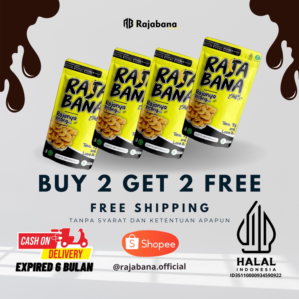 

PROMO BELI 2 GRATIS 2 KERIPIK PISANG COKLAT, KERIPIK PISANG SUSU, KERIPIK PEDAS