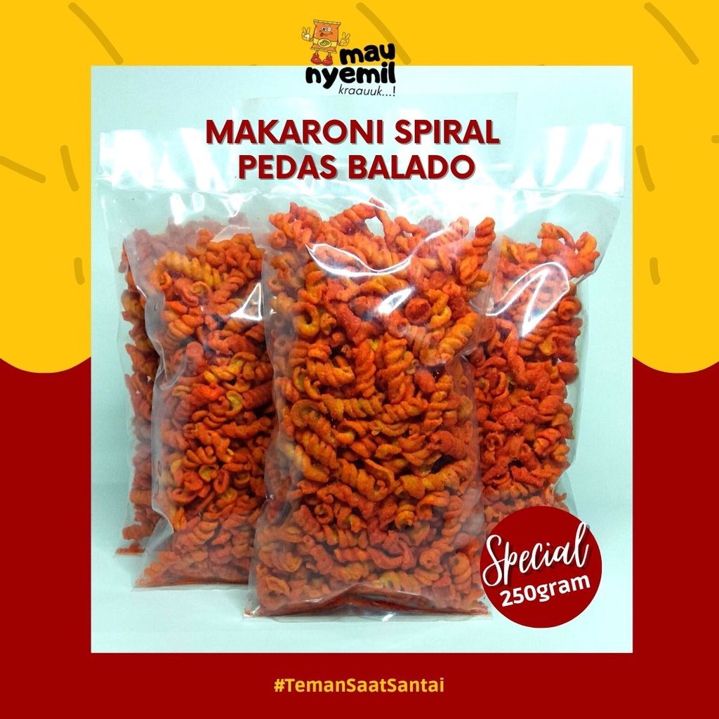 

[mau nyemil] CAMILAN PEDAS MAKARONI SPIRAL BALADO 250 GRAM