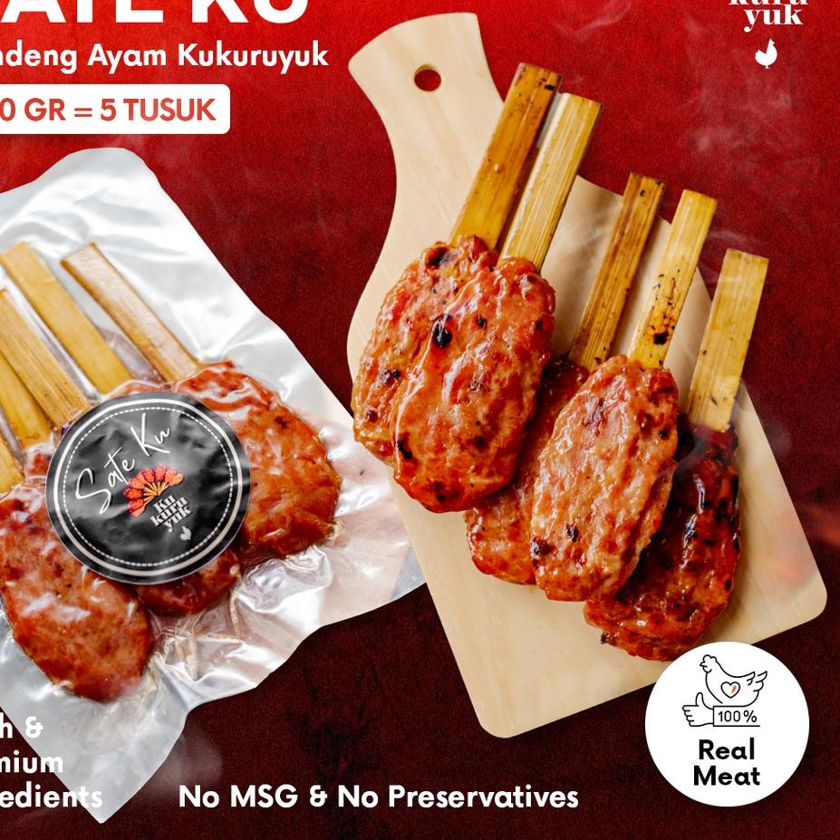 

☆ Dendeng Ayam Kukuruyuk - Sateku Kukuruyuk 1 Pax Isi 5 Tusuk Sate 200gr ☝
