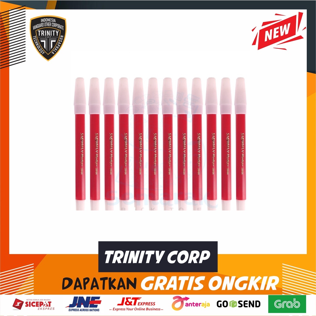 

Spidol Warna Kecil Snowman Marker PW-1A - Merah Per-pack